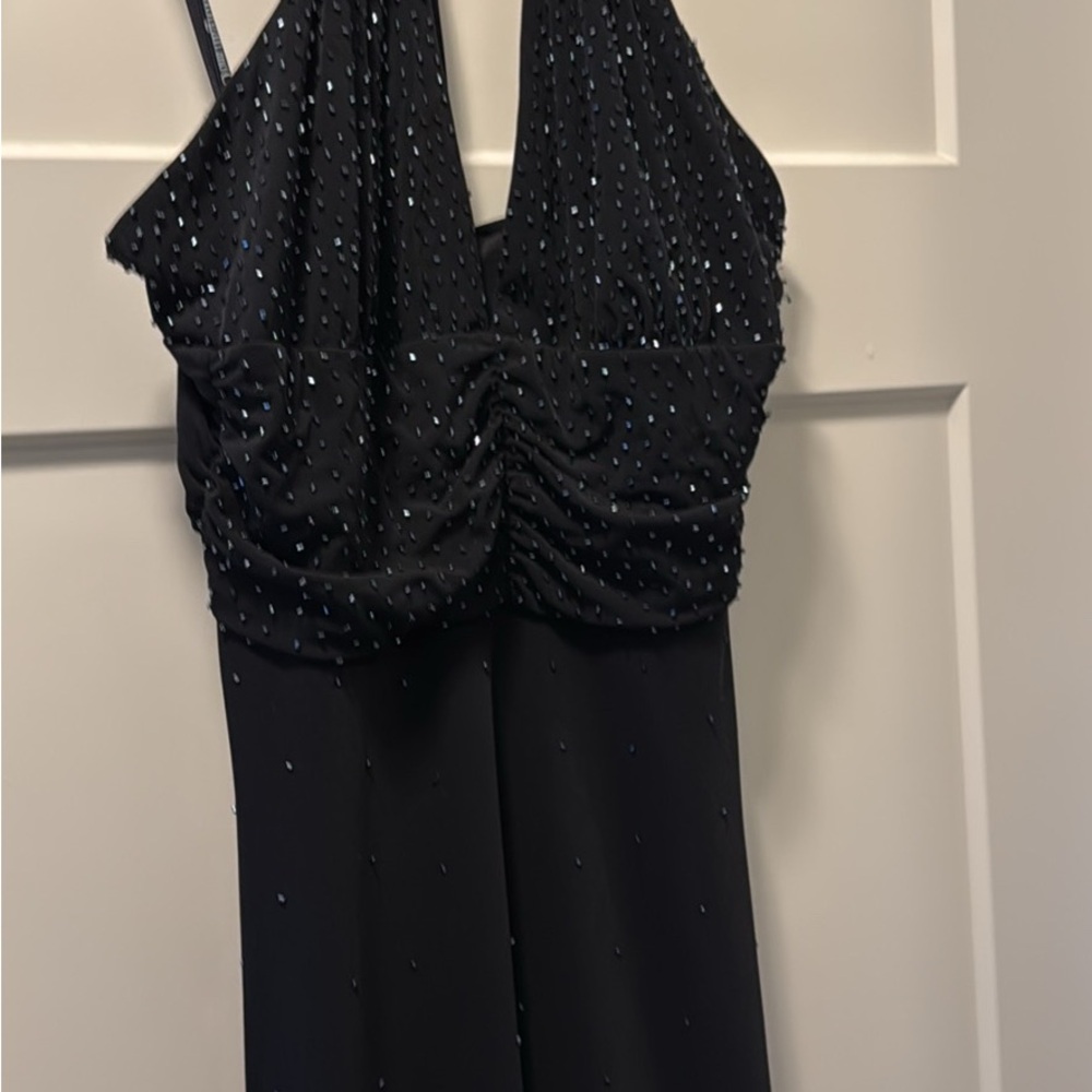 Morgan & Co. Black Asymmetrical Dress